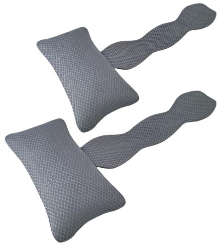 REEZEIVI Whirlpool-Kopfstützenkissen, Chaiselongue-Kissen, 3D-Luftnetz, Spa-Kissen für den Außenbereich, schnell trocknend und waschbar, Kopf- und Nackenstützkissen mit verstellbarem gewichtetem Gurt,