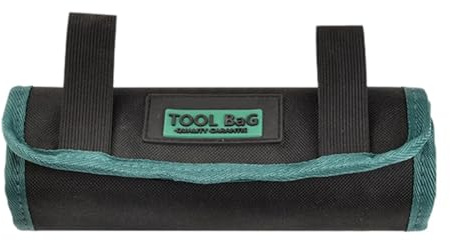 Portable Roll Up Tool Bag Organizer Multi-Purpose Drill Bit Holder Bag Canvas Christmas Birthday Gifts for Dad Men Husband Roll-Up Pouch Organizer for Mechanic Electrician Hobbyist DIY Projects