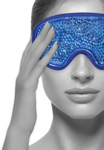 BIOSYNEX - Augenmaske - Heißes oder Kaltes Masken - Thermische Kompresse für die Augen - Lindert trockene Augen, geschwollene Augen, Kopfschmerzen, Migräne, Sinusitis, Rosacea, Kontaktdermatitis