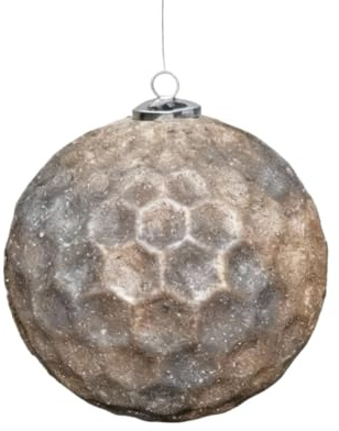 Antikas - Premium Weihnachtskugel Göas, antik-Messing strukturiert - handgemacht, ⌀21cm