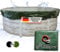 poolomio® Winter-Abdeckplane für Pool rund 360/366-400 cm | Pool Winterabdeckung, Winterplane, Poolabdeckung rund 200g/qm, grün/schwarz