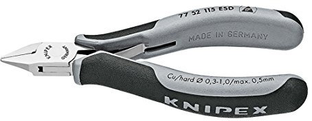 KNIPEX 77 52 115 ESD Elektronik-Seitenschneider ESD mit Mehrkomponenten-Hüllen 115 mm