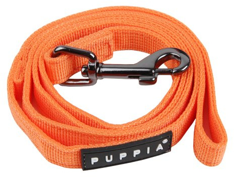Puppia Nylon Lead Soft Dog Collar, Small, Orange