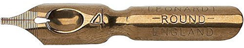 MANUSCRIPT Leonardt Round Hand Nib Size 4, 0.95mm, Bronze, Box of 24