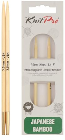 KnitPro K22401 Rundstricknadel, Bamboo, Natur, 12 x 0.35 x 0.35 cm, 2 Count