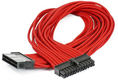 Phanteks 24-Pin ATX Verlängerung 50cm - sleeved rot