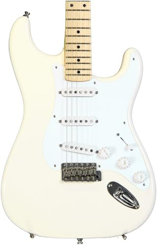 Fender 0139202305 Jimmie Vaughan Tex-Mex Strat Ahorn Griffbrett E-Gitarre – Olympic White