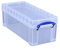 Really Useful Box 3 x 6,5 Liter Transparenter Aufbewahrungsbehälter für die Organisation zu Hause und im Büro mit sicherem Deckel und Clip-Verschlussgriffen