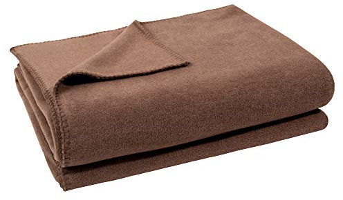 Zoeppritz Decke in der Farbe: Braun, aus 65% Polyester, 35% Viscose hergestellt, Größe: 160x200 cm, 103291-840-160x200