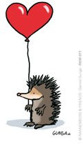 Magnet Igel mit Herz