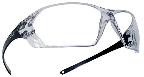bollé Safety 40057, Prism Safety Glasses anti-scratch/anti-fog, translucent frame, Clear Lenses