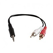 VulTech SC11302-1 Cavo Audio Stereo con Jack 3.5 mm e 2 Connettori RCA Maschio, 25 cm, Nero