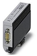 PHOENIX CONTACT DT-UFB-V24/S-9-SB Zwischenstecker mit Überspannungsschutz für V.24-Schnittstelle, Silber/Schwarz, 25mm Breite, 102mm Höhe, 63.5mm Tiefe