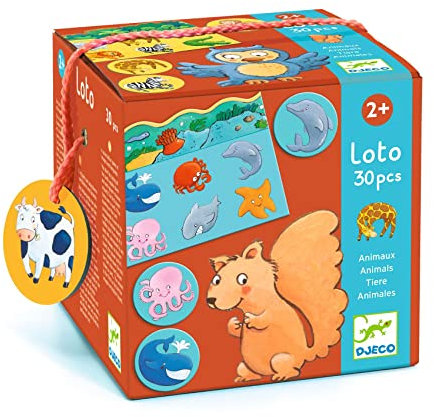 DJECO DJ08120 Lernspiele, Lotus, Tiere, bunt