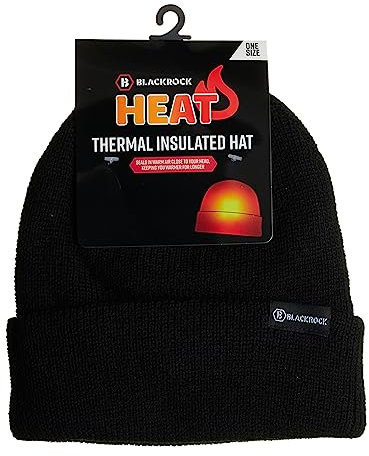 Blackrock Schwarze Beanie-Mütze für Männer & Frauen, Laufen, Leichtgewicht, Skull Caps, Thermal Beanie, Winter-Arbeitsmütze, Unisex - Einheitsgröße