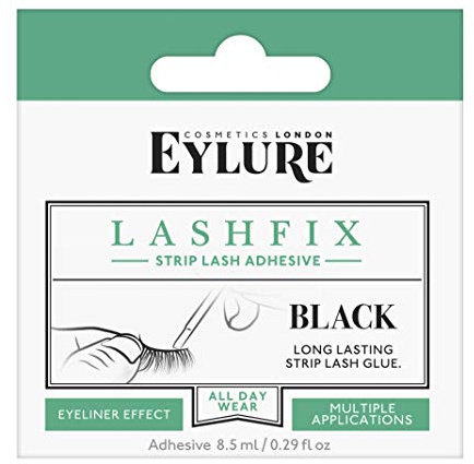 Eylure Lash Fix Glass Bottle with Applicator 8.5 ml, Black