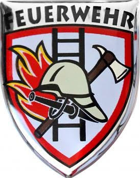 Epoxy-Aufkleber - FEUERWEHR SYMBOL - Gr. ca. 2,5cm x 3,1cm (302926/1) Autoaufkleber