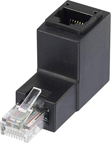 Renkforce RJ45 Netzwerk Adapter CAT 5e 90° nach Oben gewinkelt [1x RJ45-Stecker - 1x RJ45-Buchse] 0