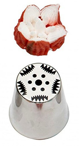 DECORA Blister Nozzle Closed Tulip Fassung, Blistertülle 247, geschlossen, Stahl, Silber, 3 x 2 x 4 cm, 4