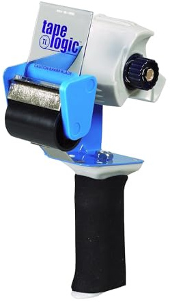 TAPE LOGIC 2 x 55 yds Comfort Grip Tape Dispenser - Heavy Duty Carton Sealing Tape Dispenser, Industrial & Hand-Held for Home, Office or Warehouse, Supplies for Packing, Shipping, Moving, & Mailing
