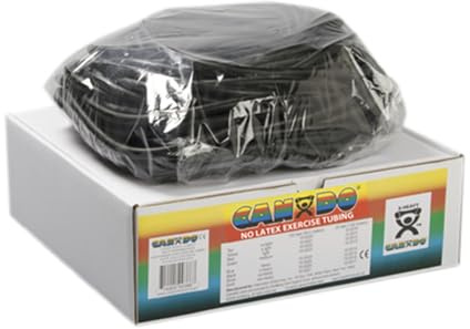 Cando 10-5725 Black Latex-Free Exercise Tubing, X-Heavy Resistance, 100' Length