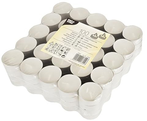 Teelichter 38mm weiß VE=10x100 Stück