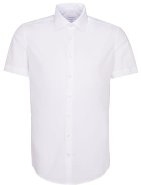 Chemise business homme Seidensticker - coupe ajustée - sans repassage - col Kent - manches courtes - 100% coton