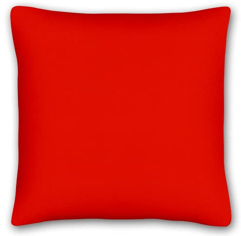 KiGATEX Kissenbezug 40x40 cm – 100% Baumwolle, weiche & langlebige Dekokissenhülle, waschbar, in vielen Farben – Ideal für Sofa, Bett & Wohnbereich - Rot
