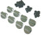 Ufixt® 8 X Hotpoint, Howdens, Hygena and Indesit Universal Cooker/Oven/Grill Control Knob and Adaptors Silver