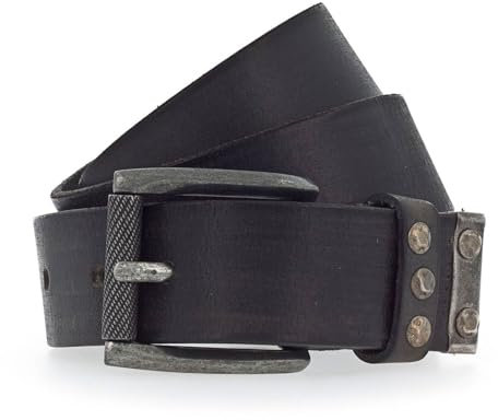 Vanzetti Kindergürtel Vintage, Breite: 3,5 cm, Schwarz, 80 cm