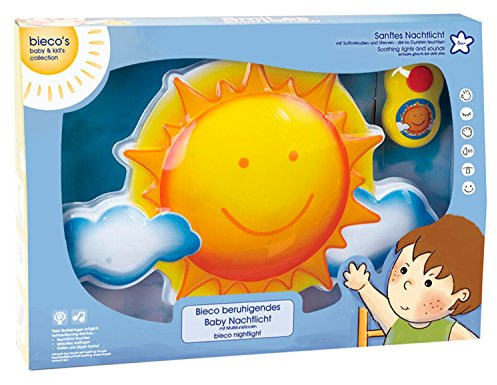 Bieco 04052659 - Nachtlicht Sonne mit Musik, ca. 33 x 22 x 5 cm