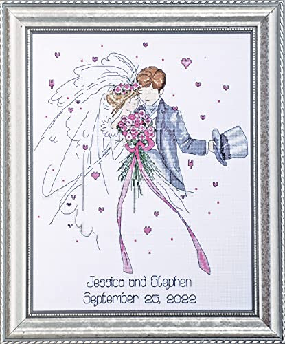Design Works Wedding Couple Cross Stitch Kit, Multi-Colour