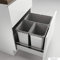 Naber Cox® Box 2T 600-3. Abfallsammler, mit Biodeckel, hellgrau.