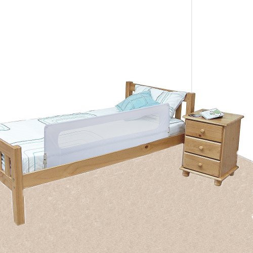 Safetots Extra Breites Bettgitter Weiß, 140cm breit x 50cm hoch, Bettschutzgitter für Kleinkinder zur Sicherheit, sicheres Kindergitter für Betten