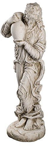 Birendy Wetterfeste Große schwere (6 kg) Statue antike Wassertägerin 74 cm hoch SYL-A 14018 Dekofigur, Statue Figur,Dekorationsfigur Polyresin Gartendekoration Gartenfigur Skulptur