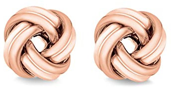 Tuscany Silver Ohrstecker Rotgold Vergoldet Sterling Silber Knoten