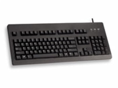 CHERRY G80-3000, Kabelgebundene Mechanische Tastatur, Deutsches Layout (QWERTZ), USB-Anschluss, Robust, Programmierbare Tasten, MX BLACK Switches, Schwarz