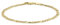 CARISSIMA Damen 9k (375) Gelbgold Hollow 3.2mm Diamantschliff Figaro Kettenarmband 18cm/7zoll 1.25.0111