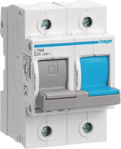 Hager L75M D02-Lasttrennschalter,2polig, 1Ph+N 63A