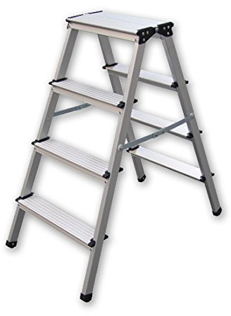 Doppelstufenleiter Aluminium 2x4 Stufen