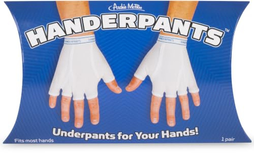 Archie McPhee Handerpants Briefs Underpants for Your Hands, 1 pack, White