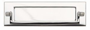 Traditional Letter Plate with Knocker 255 x 75mm Polished Chrome - from e-Hardware by Jedo