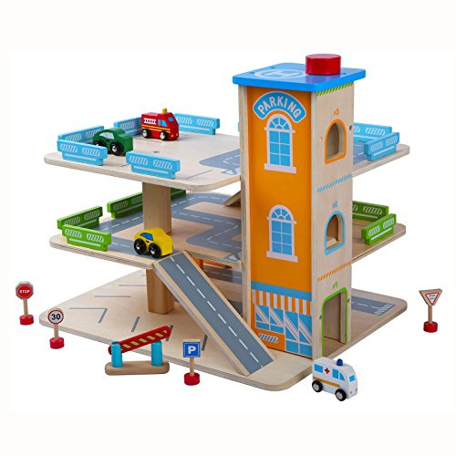 Leomark Wooden Car Park with Lift