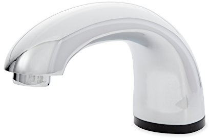 Rubbermaid Milano 1782742 1-Hole Mount Polished Chrome Automated Bathroom Faucet with Surround Sensor Technology and Mixing Valve, Hot/Cold Supply Hoses