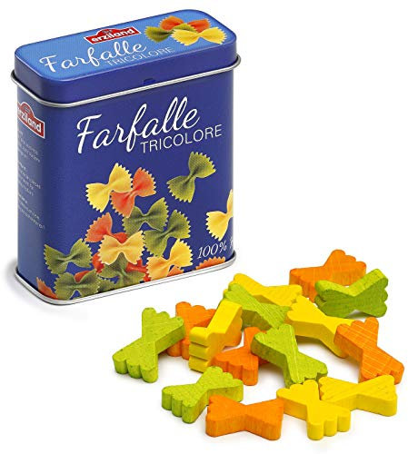 Erzi 7.1 x 3.1 x 8.1 cm Wooden Grocery Shop Pasta Farfalle in a Tin Playset