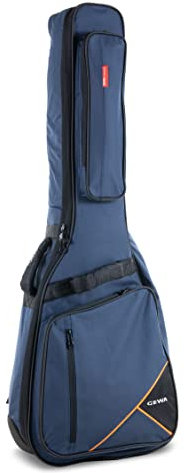 GEWA Gitarren Gig Bag Premium 20mm für Westerngitarre blau (reißfest und wasserabweisend, Neck Protection System, Luxus-Rucksackgurte, großes Zubehörfach) 213201