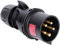 Stecker CEE 32A 5pin Turbo Twist, schwarz