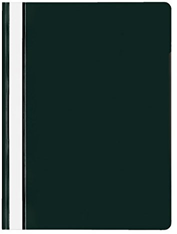 Schnellhefter A4 PP 130my schwarz Deckel tr durchgehender Beschr.Str.