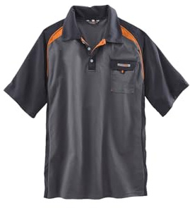 Terratrend JOB Polo-Shirt, Farbe grau/schwarz/orange, Gr��e M