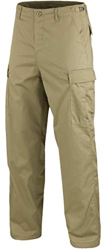 Mil-Tec US Ranger Hose Typ BDU • Herren Cargohose mit 6 geräumigen Taschen • Taktische Hose mit verstellbarem Kordelzug & Gürtelschlaufen • Robuste Feldhose für Outdoor, Arbeit & Freizeit • Khaki, S